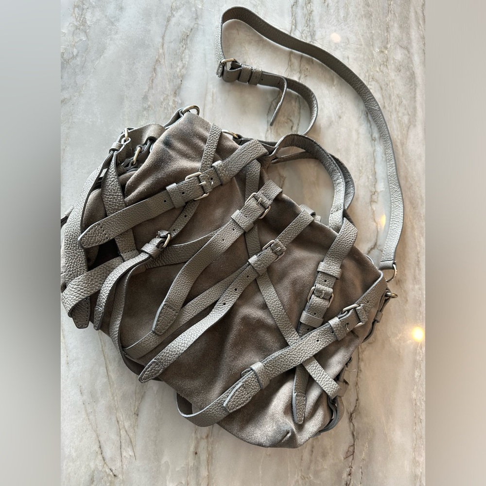 Authentic Alexander Wang Kristen Sachel Bag - Gray/Taupe